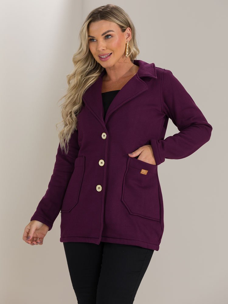 Casaco Feminino Sherpa Plus Size Pelinhos