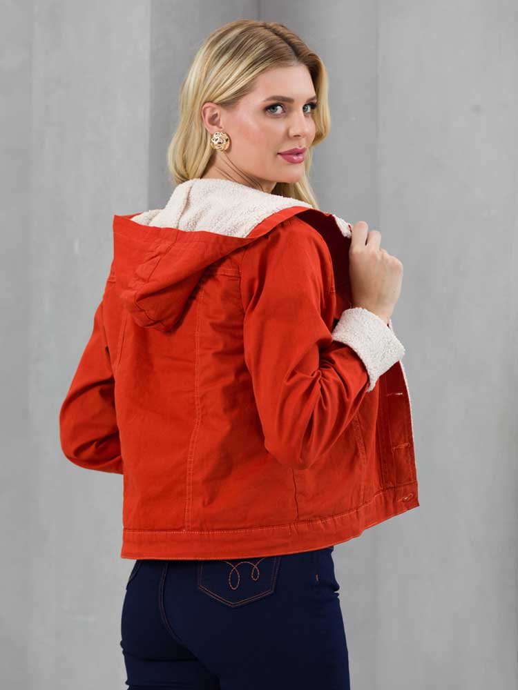 Jaqueta Feminina Nylon Corta Vento com Capuz