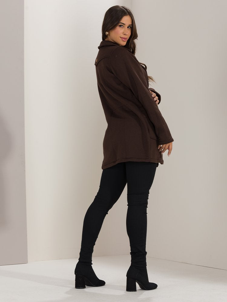 Casaco Feminino Sherpa Plus Size Pelinhos