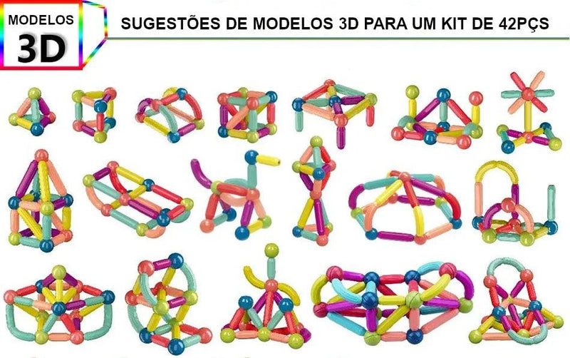 Super Blocos Magnéticos de Construção