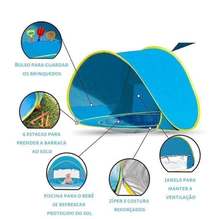 Tenda de Praia com Piscina Kids