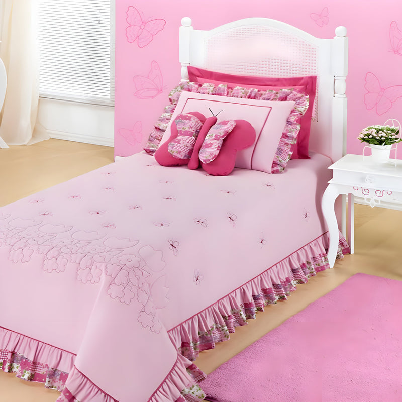 Cobre Leito Jardine Solteiro – Kit 3 peças – Beleza e Conforto para Noites Tranquilas