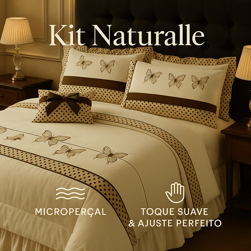 Kit Naturalle Cama Queen - Conforto Completo - 05 Peças